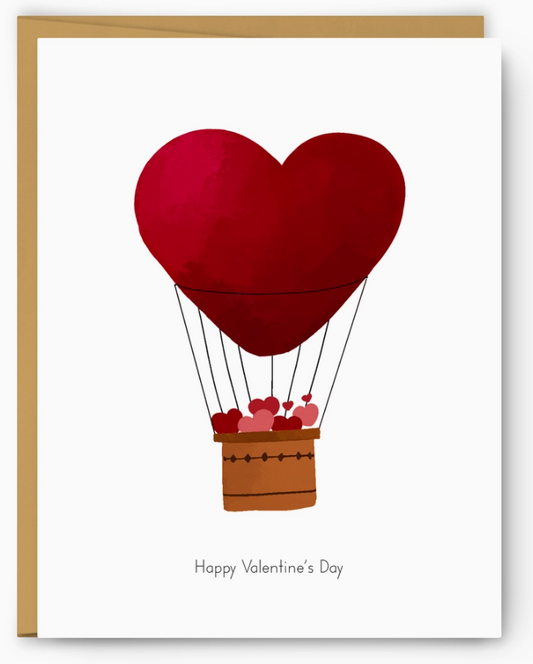 Hot Air Balloon Valentine Card